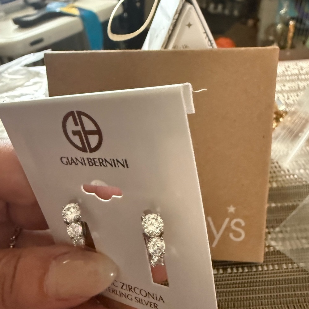 Giani Bernini Silver Cubic Zirconia Earrings